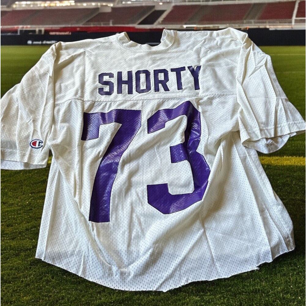 CHAMPION Vintage Made In USA Distressed Jersey SHORTY #73 So Men’s Size M